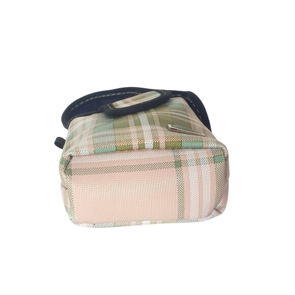 OBM Mini Pouch Vinyl Plaid Toiletry Makeup Snap Closure Compact Everyday Use - Picture 5 of 5